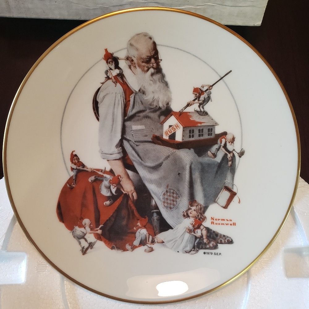 💛 Norman Rockwell Christmas plate